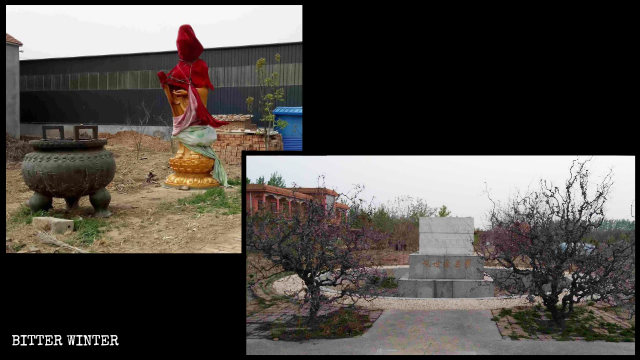 楽陵市の「慈航書畫苑」から観音像が撤去された。
