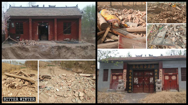 臨沂市の2つの寺院が取り壊された。