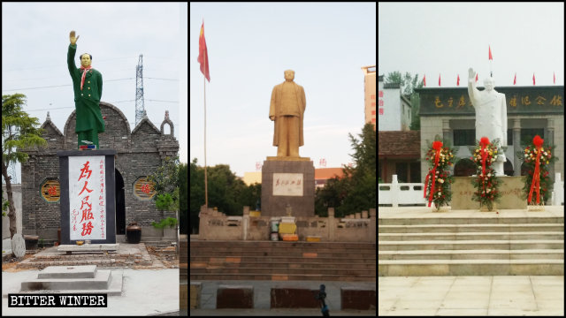 全国で見られる屋外の毛沢東像。