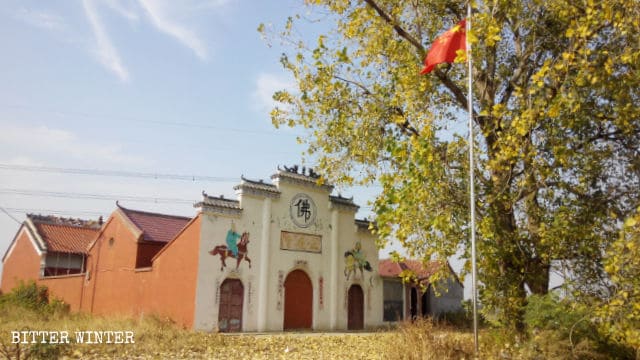 湖北省の止観寺の国旗。