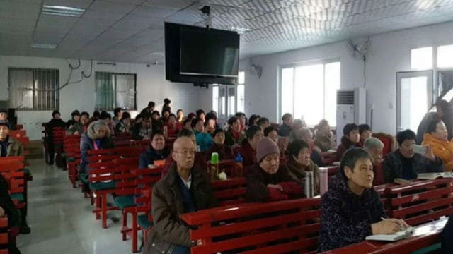 1月24日、済南市歴下区の盛福キリスト教会で開かれた「四進」イベント。