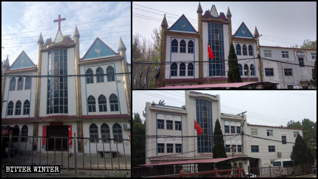 柳泉鎮の教会の建築様式が、より中国風な様式に変えられた。
